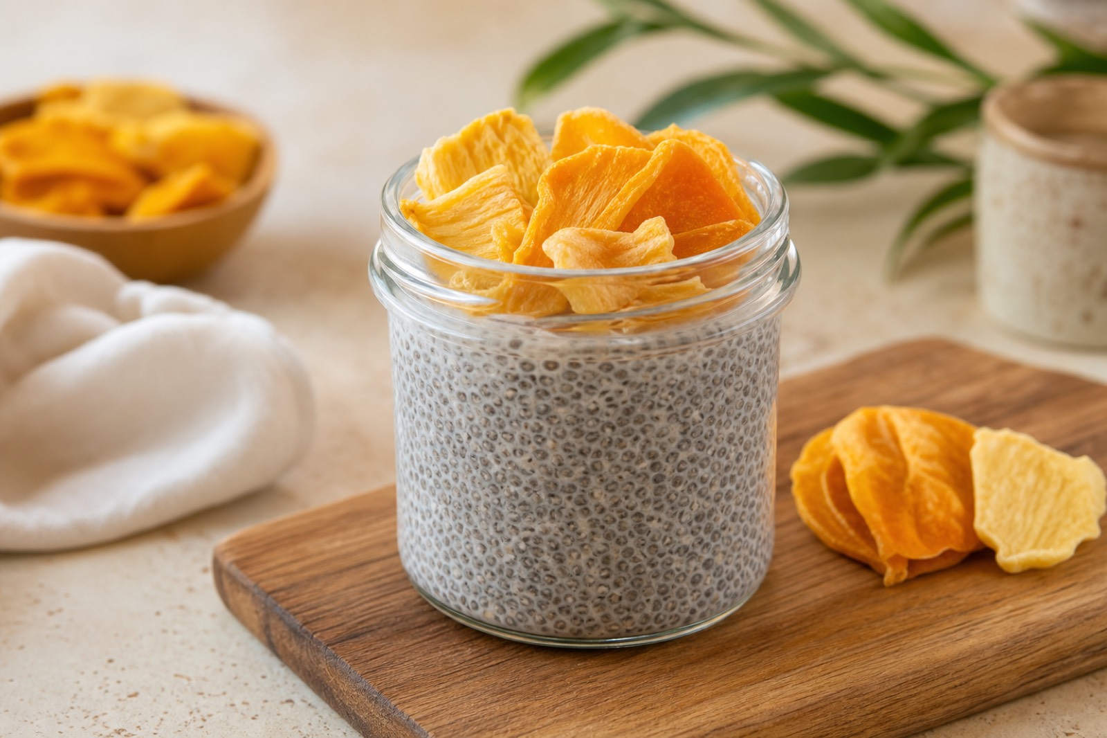 Chiapudding met tropisch fruit